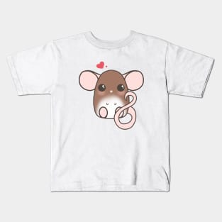 Cute Rat - Brown Kids T-Shirt